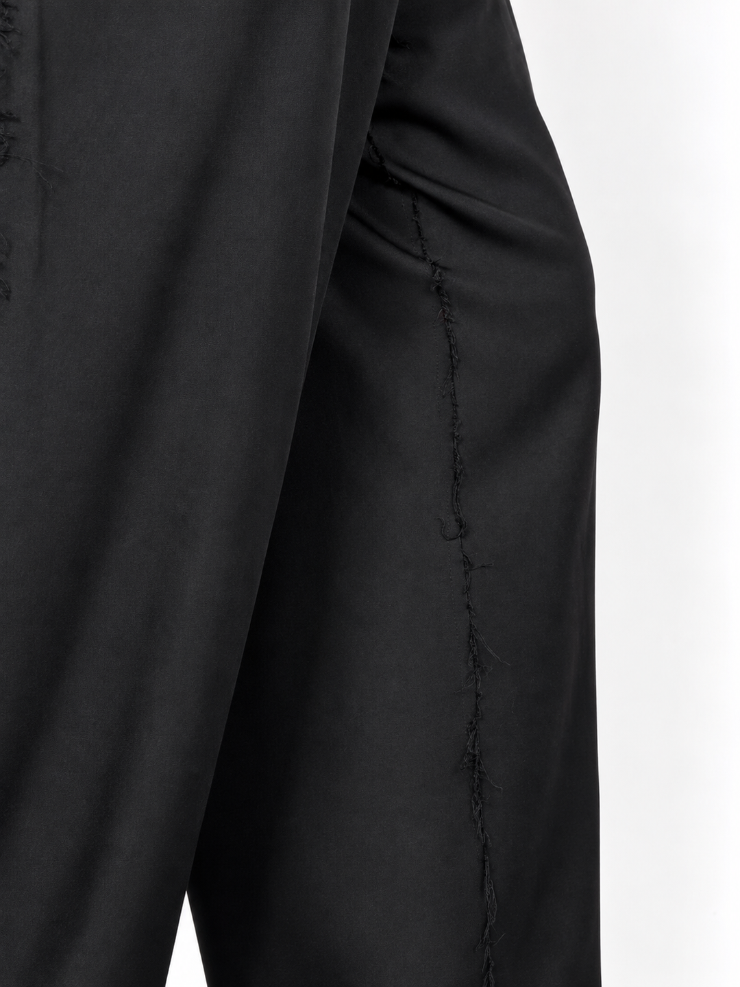 Pantaloni ampi nero taglio vivo