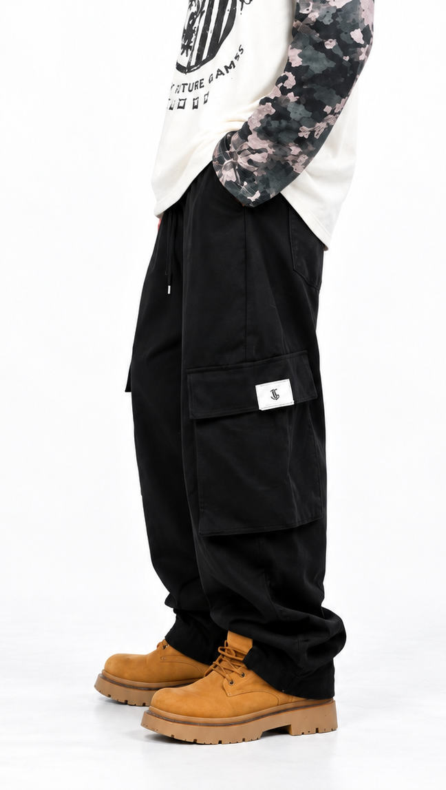 Pantalone Cargo Uomo Nero