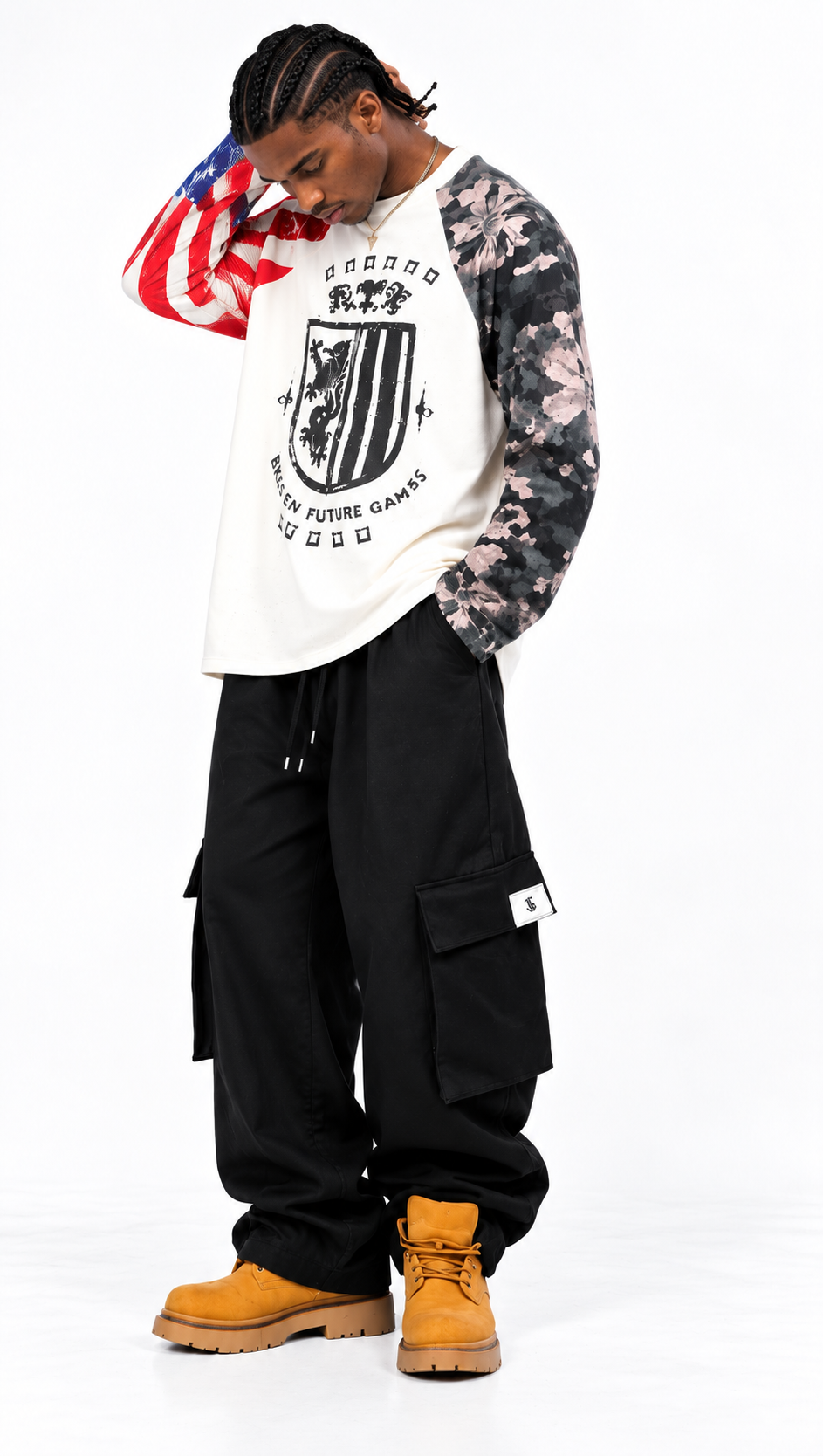 Pantalone Cargo Uomo Nero