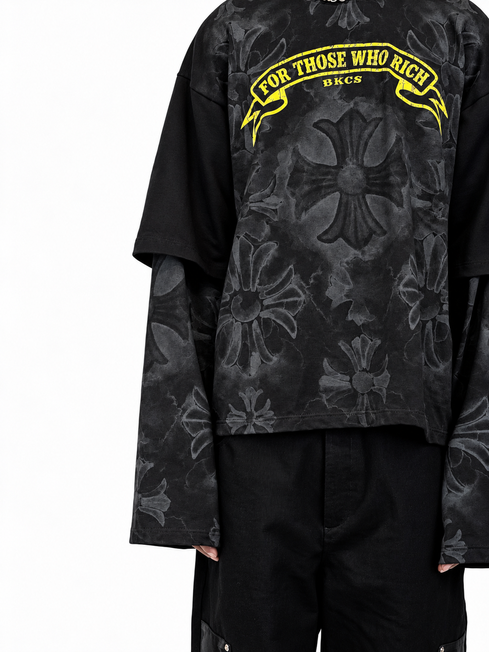 T-Shirt DOUBLE LONGSLEEVE Black Circus