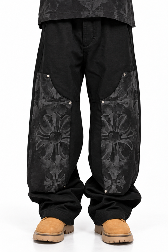 Pantalone Carpenter Uomo nero con stampa