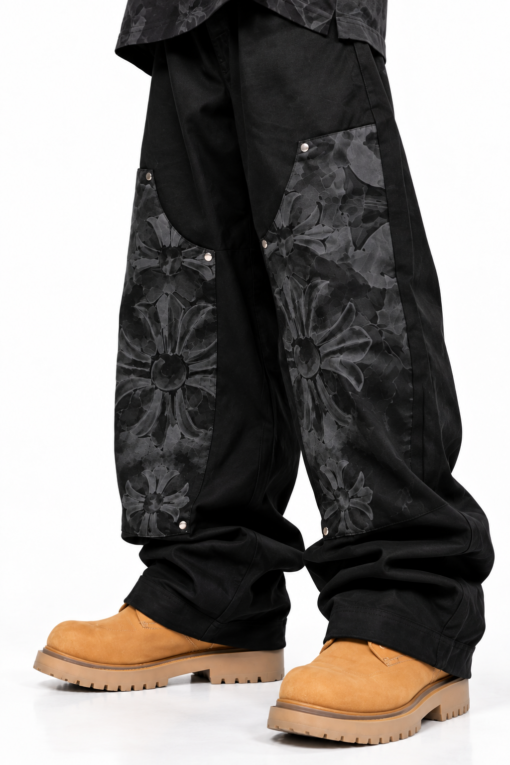 Pantalone Carpenter Uomo nero con stampa