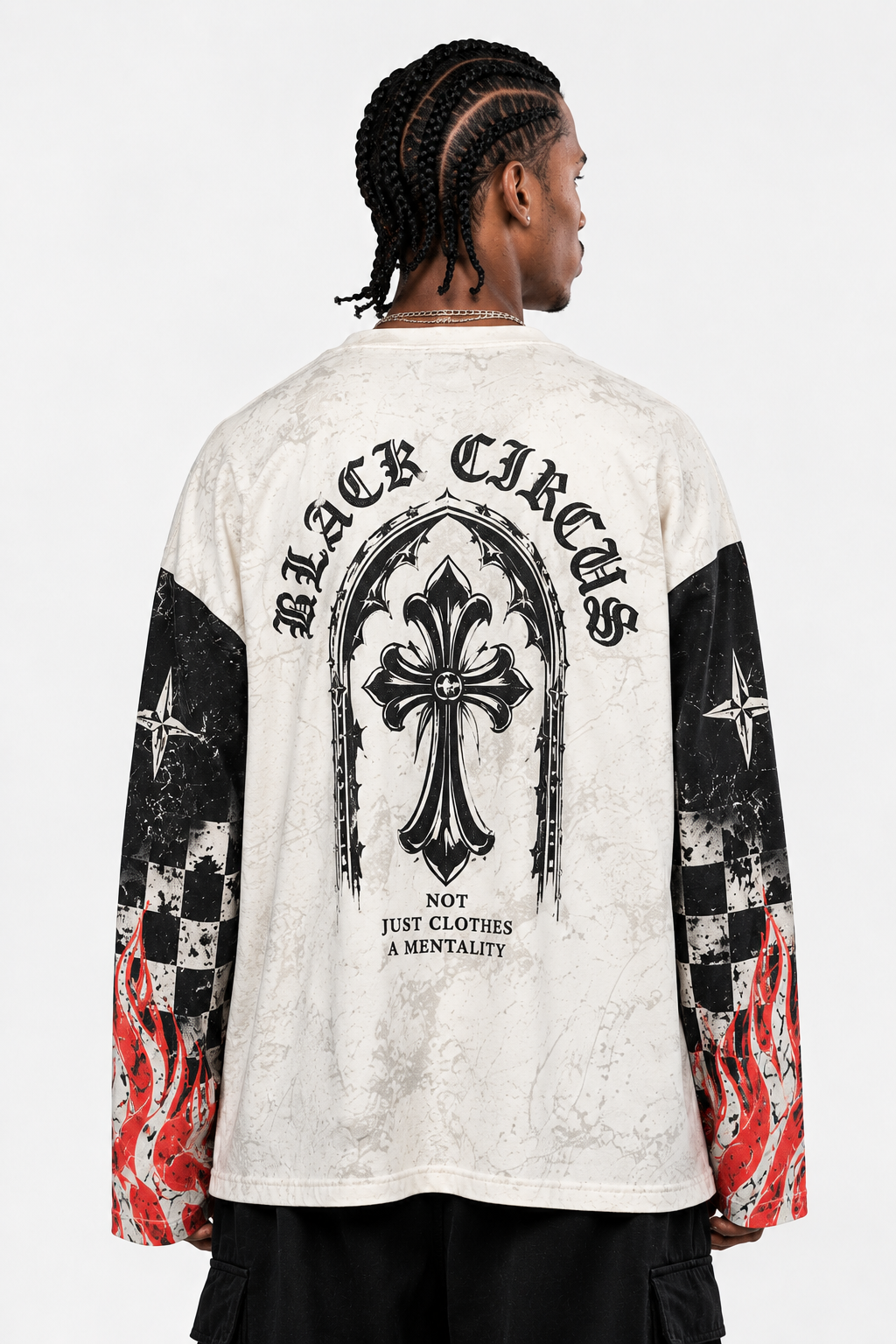 T-SHIRT FLAME CROSS LONG SLEEVE