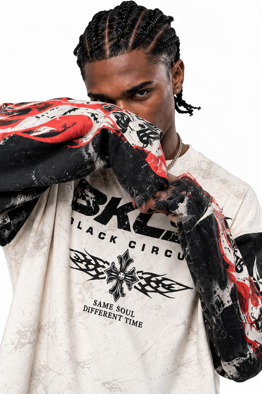 T-SHIRT FLAME CROSS LONG SLEEVE