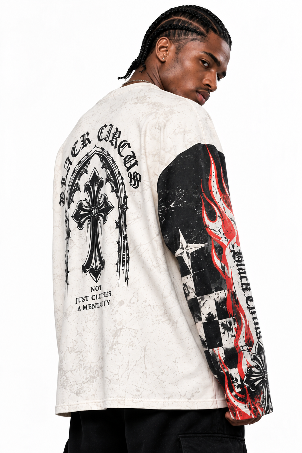 T-SHIRT FLAME CROSS LONG SLEEVE