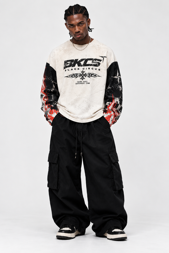T-SHIRT FLAME CROSS LONG SLEEVE