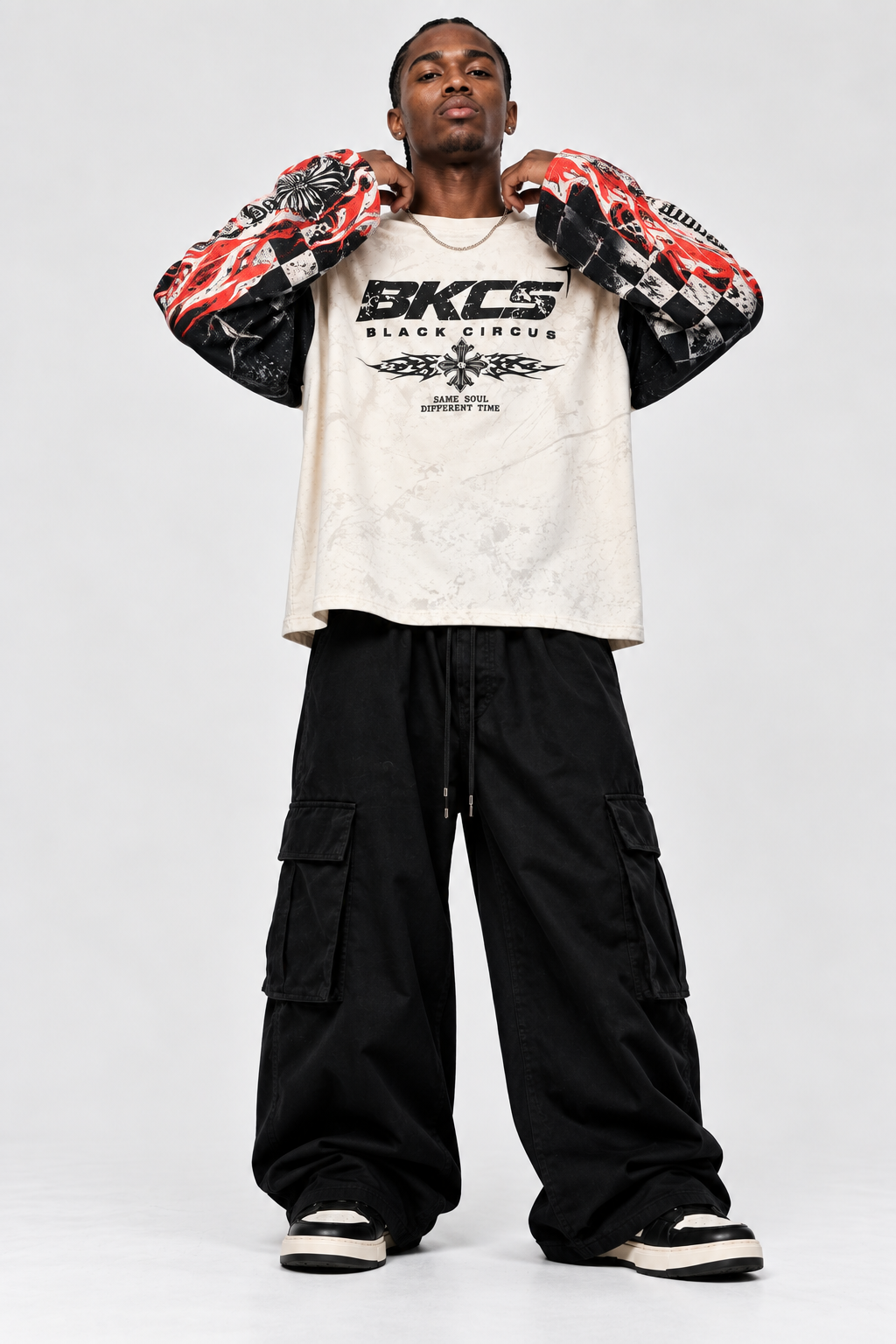 T-SHIRT FLAME CROSS LONG SLEEVE
