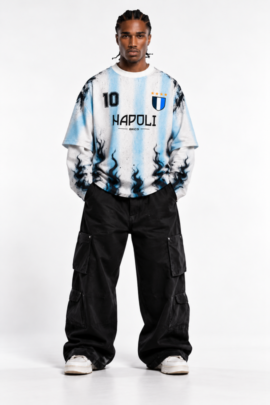 Maglia DIOS ETERNO NAPOLI - ICON SERIES DOUBLE LONG SLEEVE Black Circus