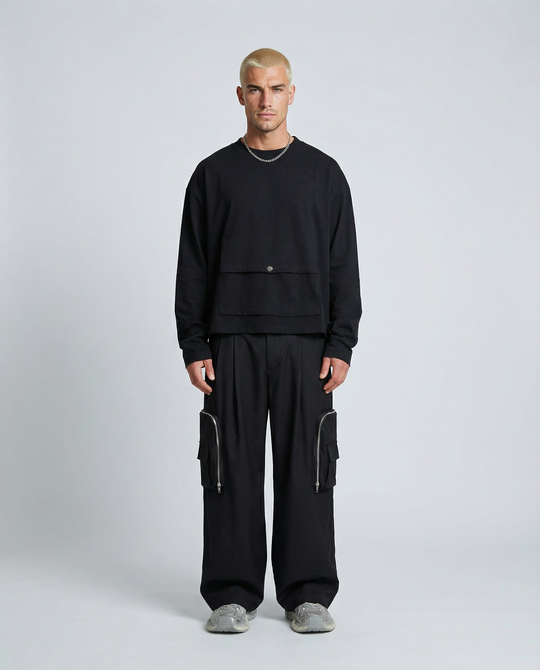 Pantalone Cargo Nero