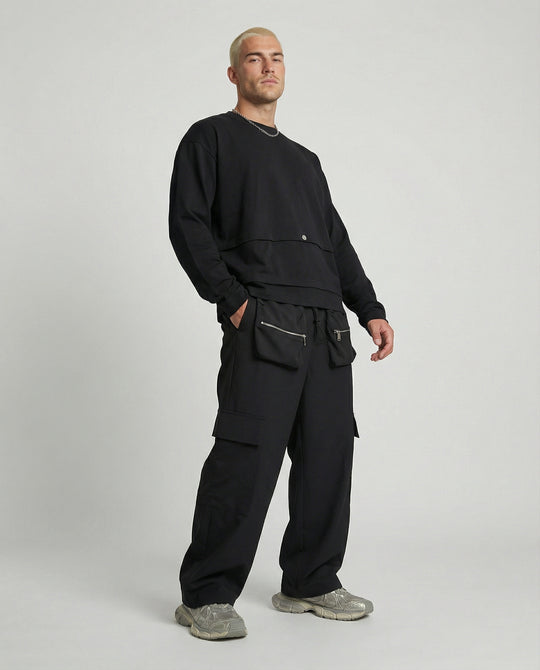 T-Shirt Triple long sleeve Nero