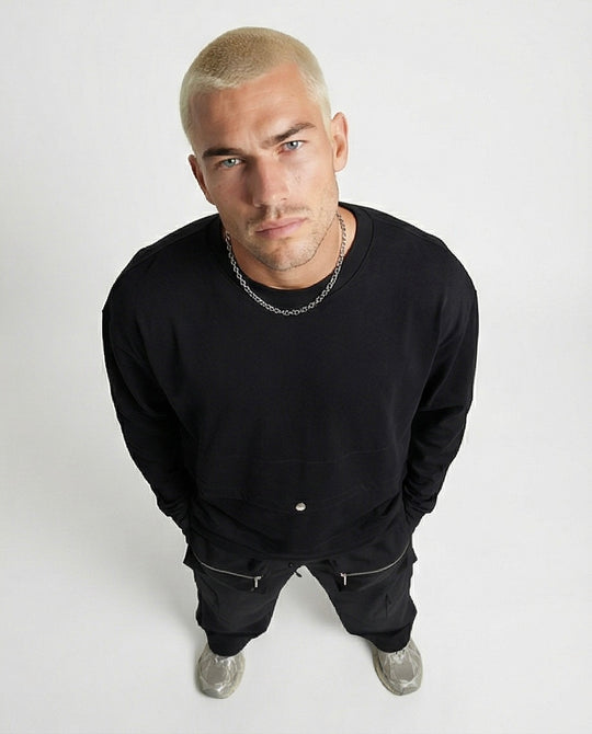 T-Shirt Triple long sleeve Nero