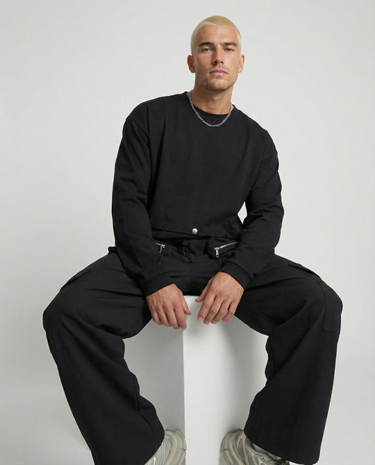 T-Shirt Triple long sleeve Nero