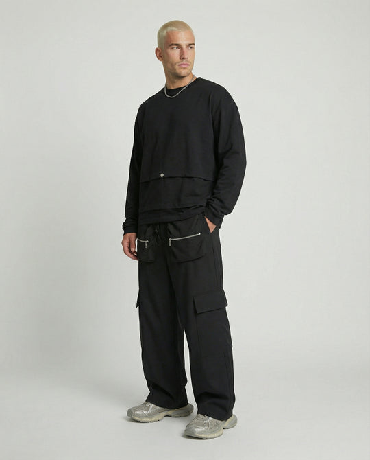 Pantalone Cargo Nero