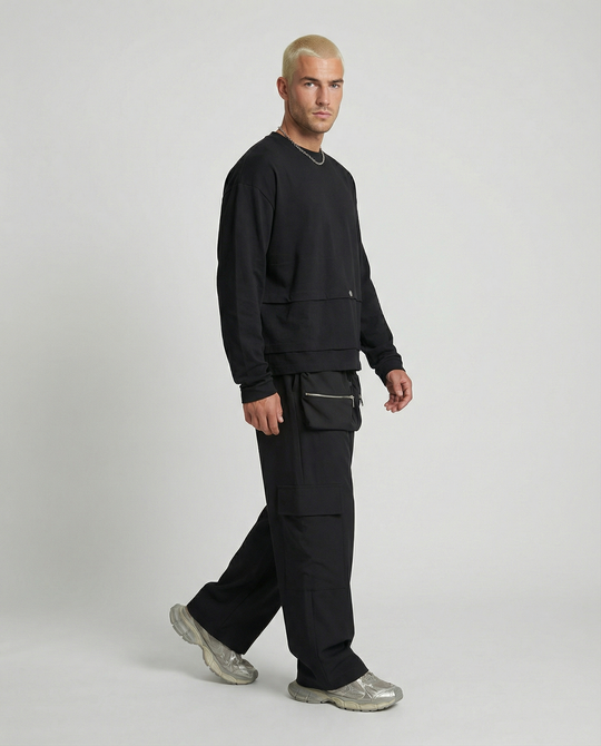 Pantalone Cargo Nero