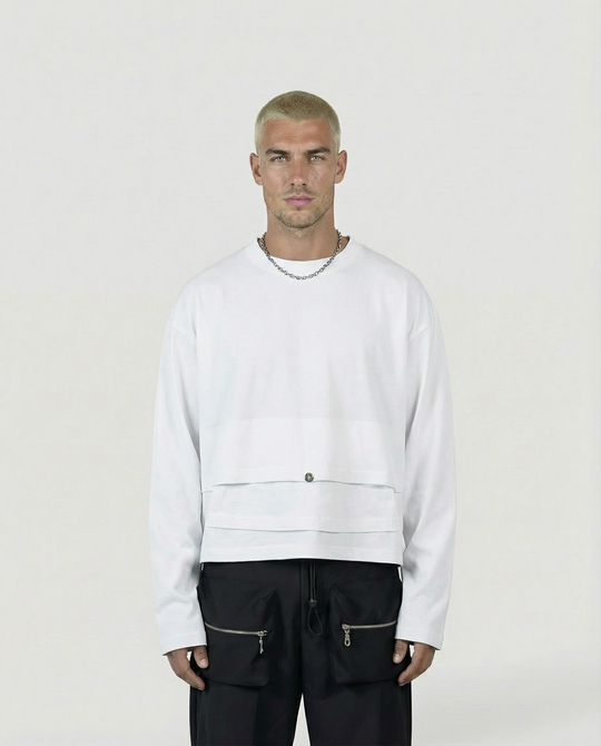 T-Shirt Triple long sleeve bianco