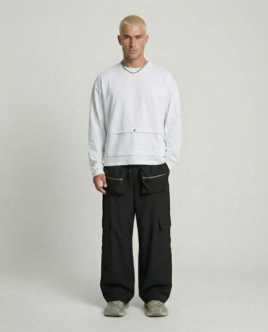 T-Shirt Triple long sleeve bianco