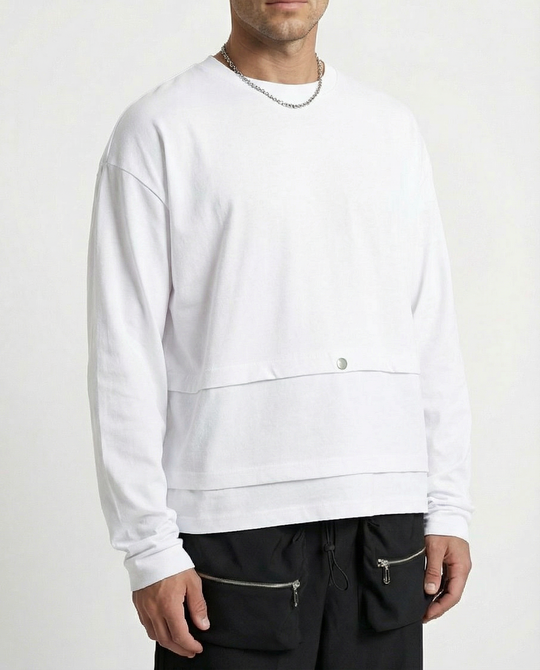 T-Shirt Triple long sleeve bianco