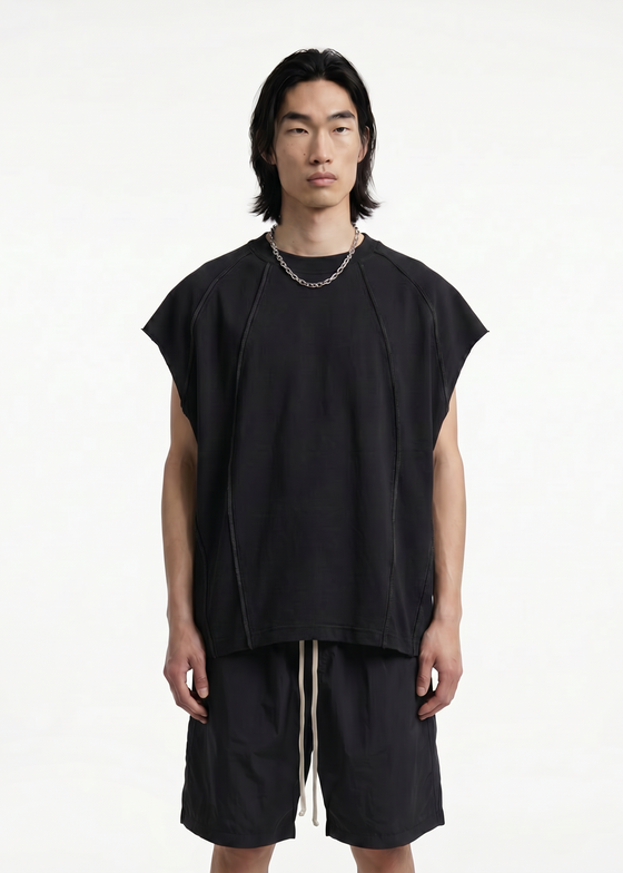 American T-Shirt Smanicata nero 2050