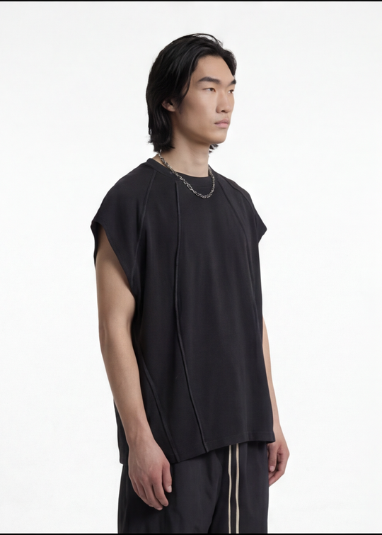 American T-Shirt Smanicata nero 2050