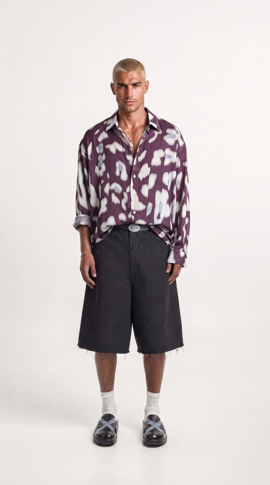 Camicia Uomo in Viscosa Fantasia  Astratta | Black Circus 2060