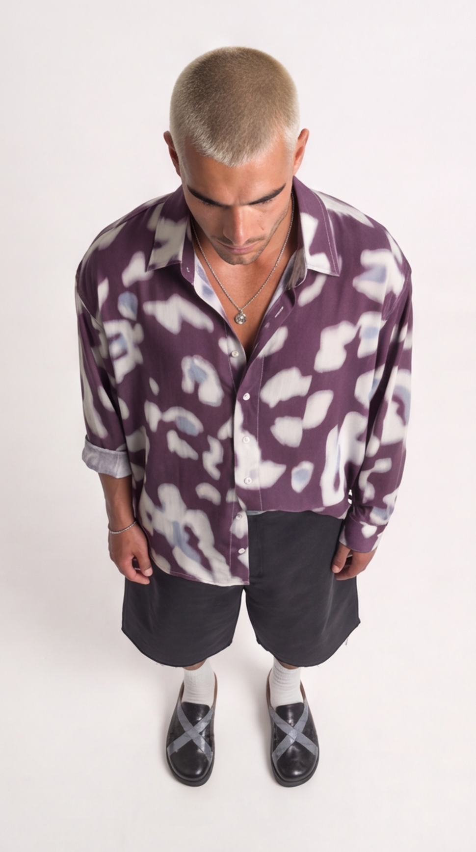 Camicia Uomo in Viscosa Fantasia  Astratta | Black Circus 2060