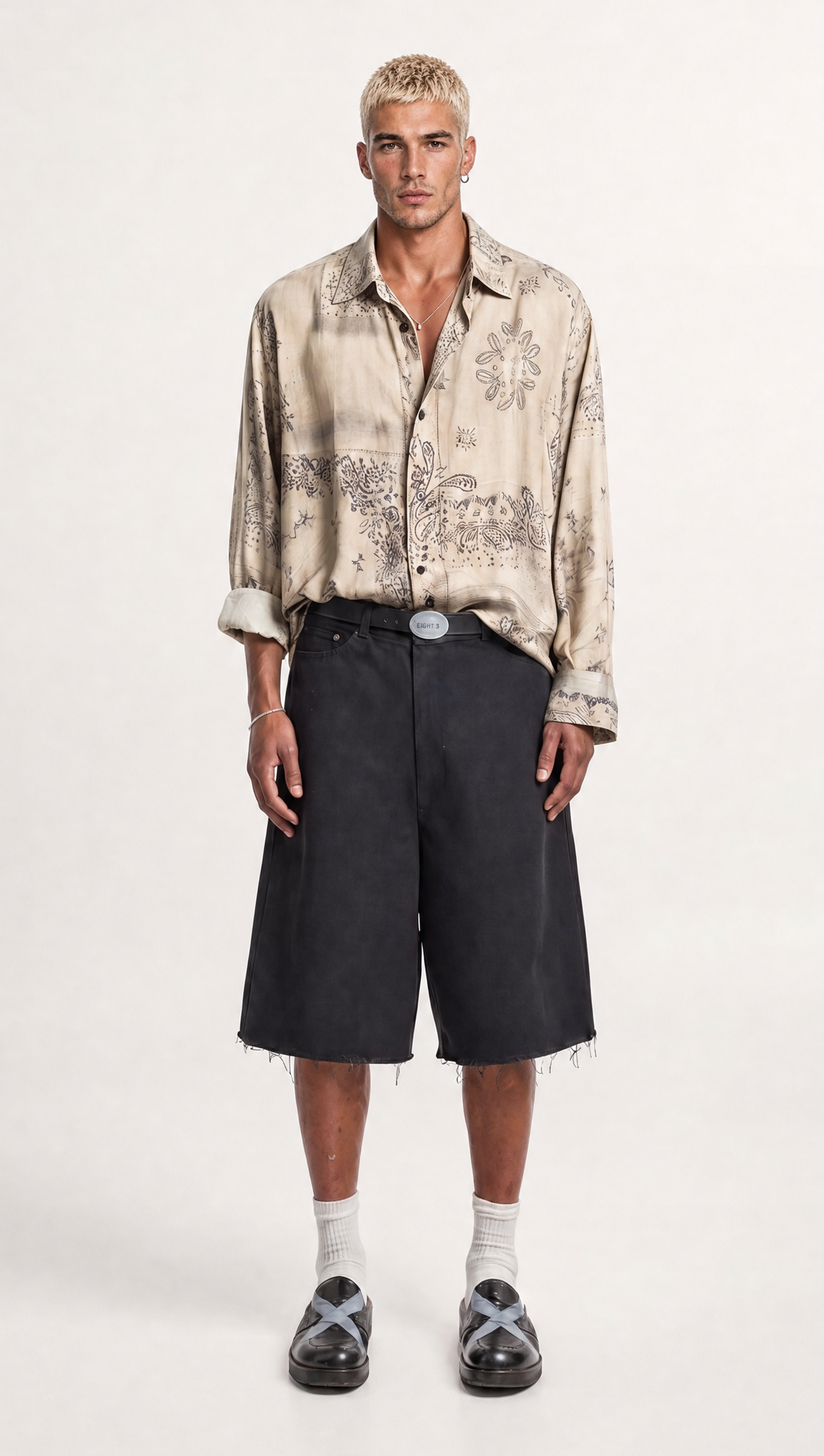Camicia Avorio Fantasia Paisley 1060 - Fantasia bandana