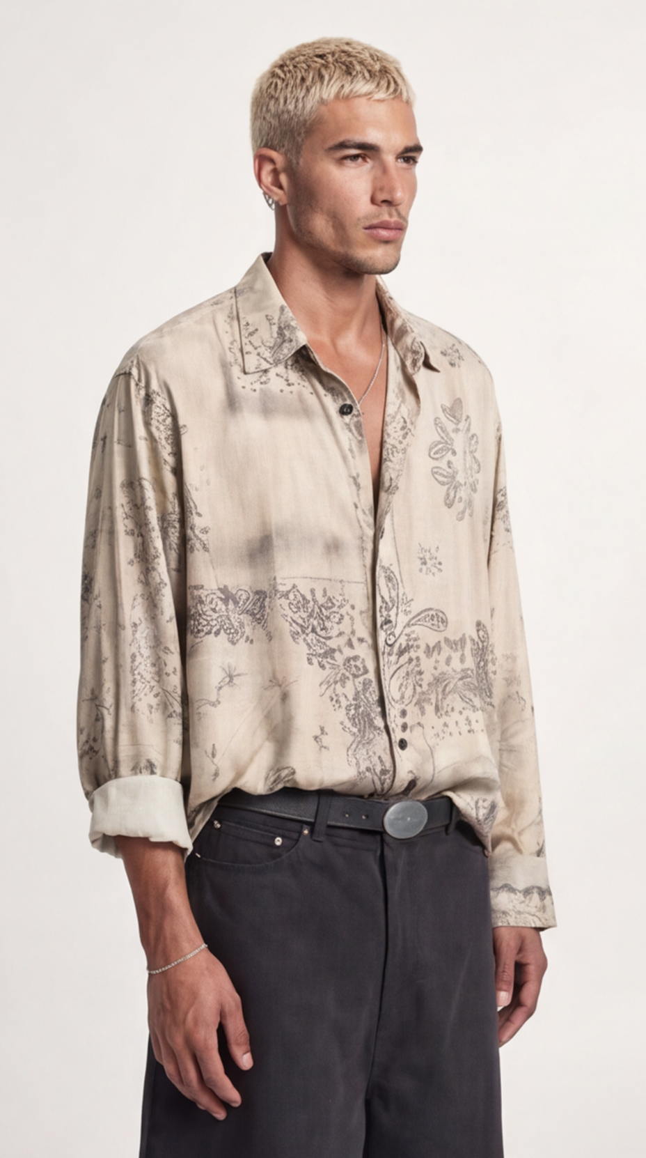Camicia Avorio Fantasia Paisley 1060 - Fantasia bandana