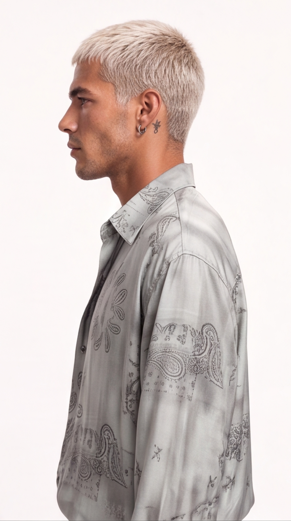Camicia  Fantasia Paisley 1060 Menta - Fantasia bandana