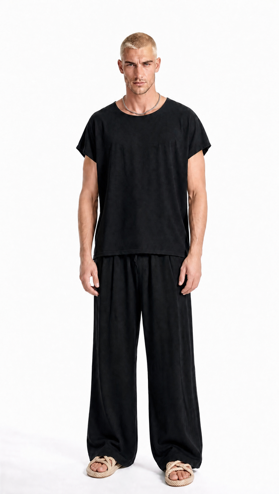 Coordinato SEA Uomo Misto Lino Nero| Black Circus