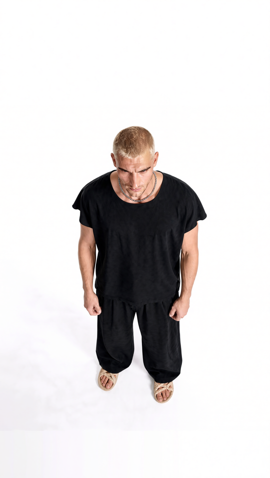 Coordinato SEA Uomo Misto Lino Nero| Black Circus