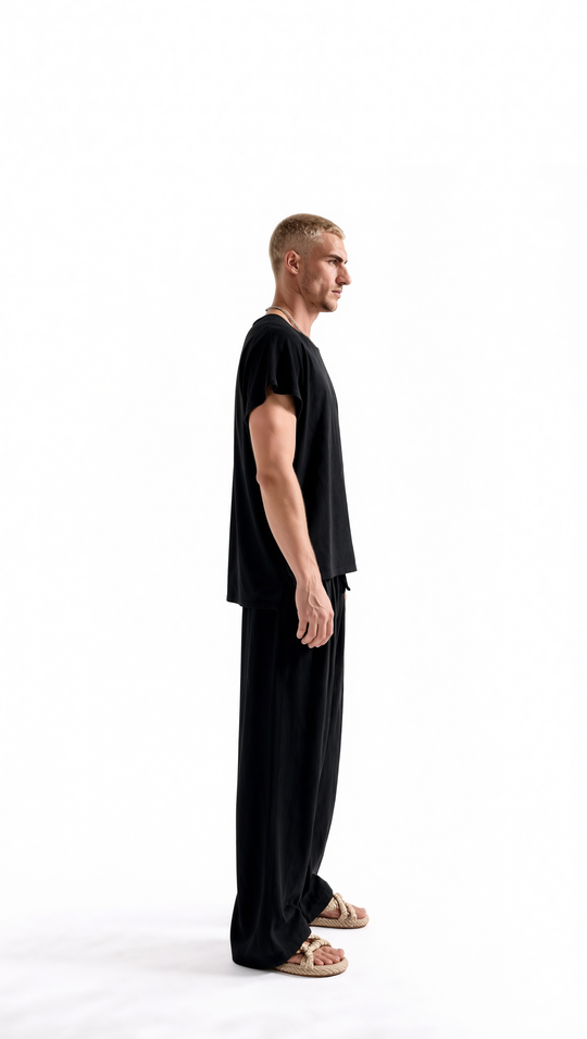 Coordinato SEA Uomo Misto Lino Nero| Black Circus