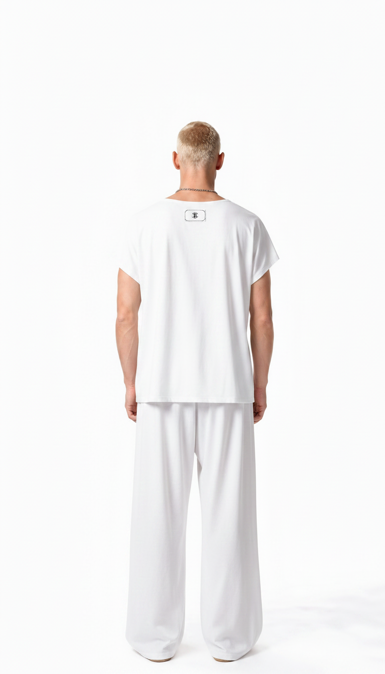 Coordinato SEA Uomo Misto Lino Bianco | Black Circus