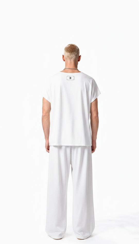 Coordinato SEA Uomo Misto Lino Bianco | Black Circus