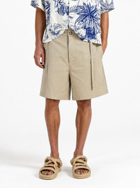 Bermuda Oversize  in cotone Fango  | Black Circus