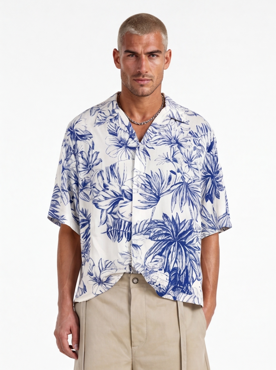 Camicia Fantasia Floreale in viscosa  | Black Circus