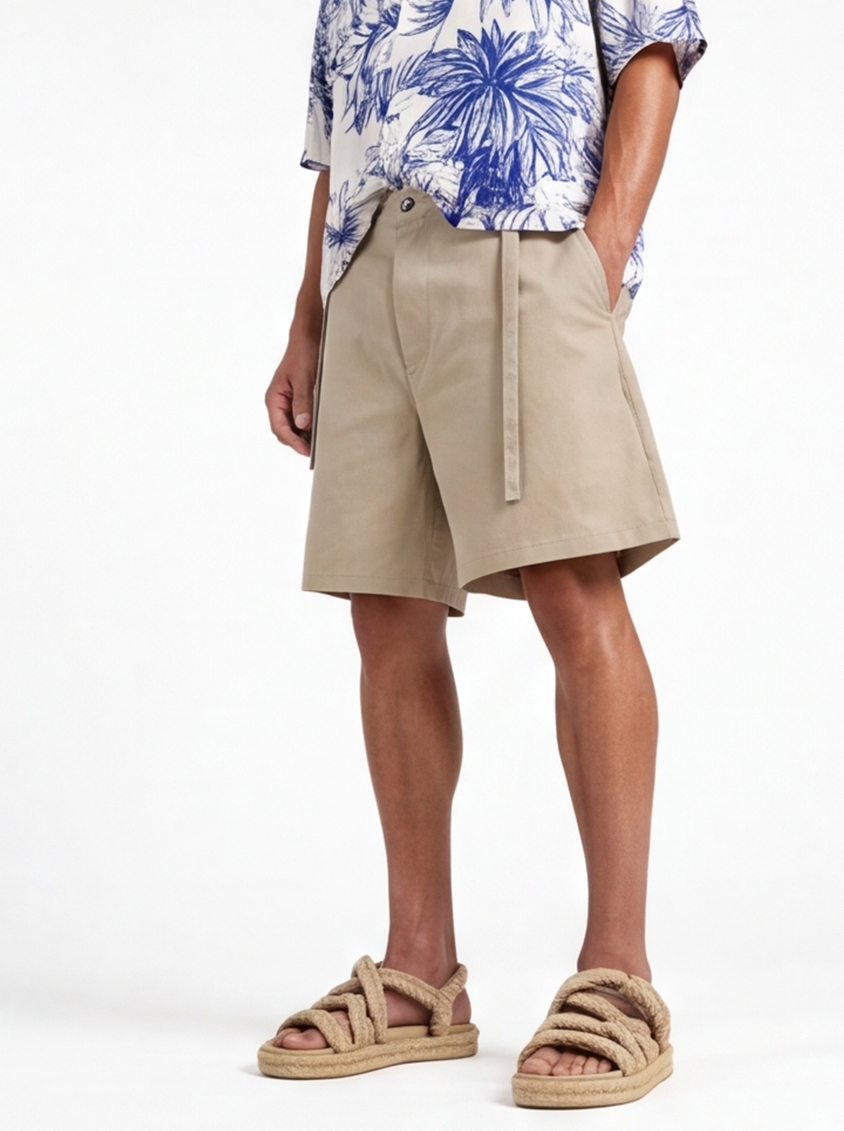 Bermuda Oversize  in cotone Fango  | Black Circus