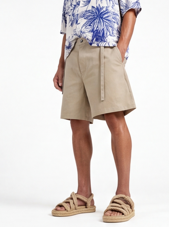 Bermuda Oversize  in cotone Fango  | Black Circus