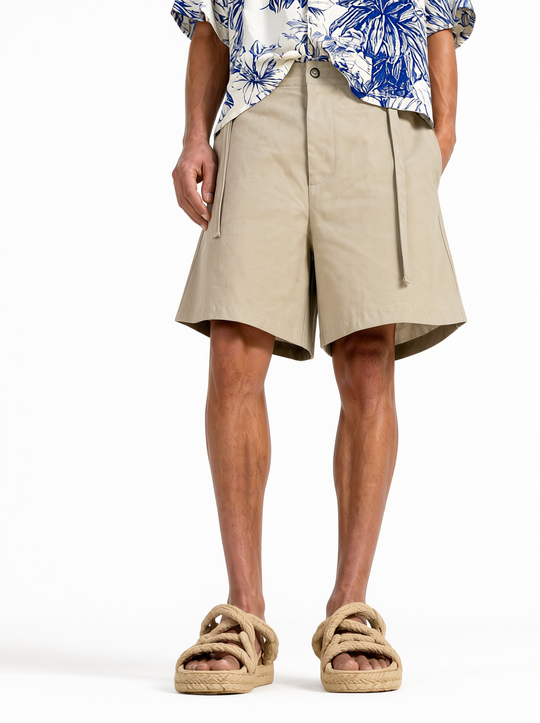 Bermuda Oversize  in cotone Fango  | Black Circus