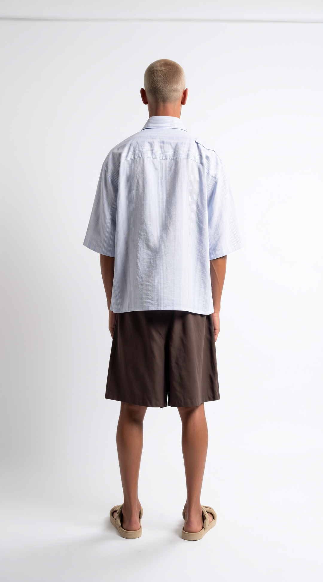 Camicia Uomo Asimmetrica Azzurra | Black Circus