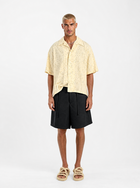 Bermuda Oversize  in cotone Nero  | Black Circus