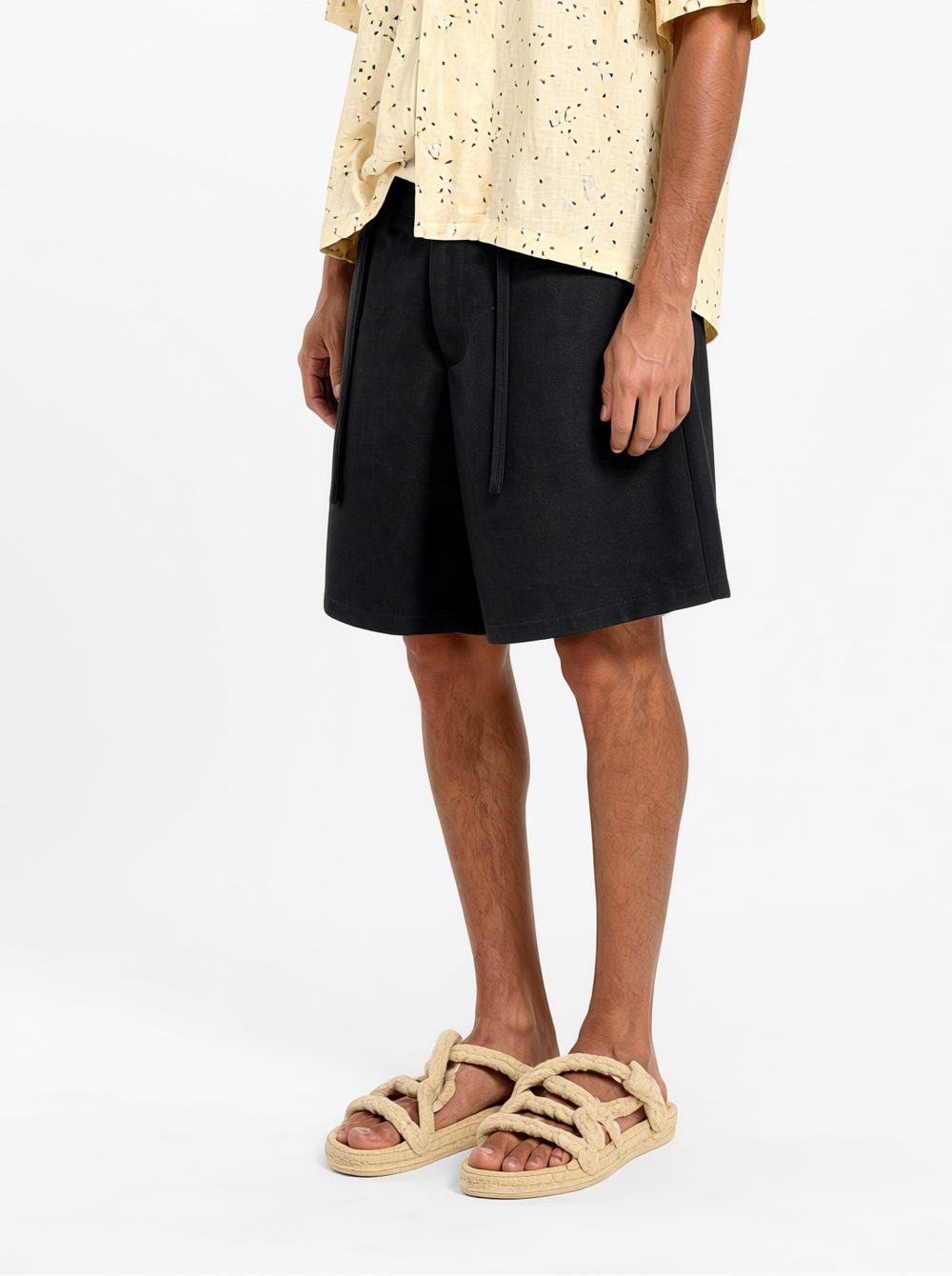 Bermuda Oversize  in cotone Nero  | Black Circus