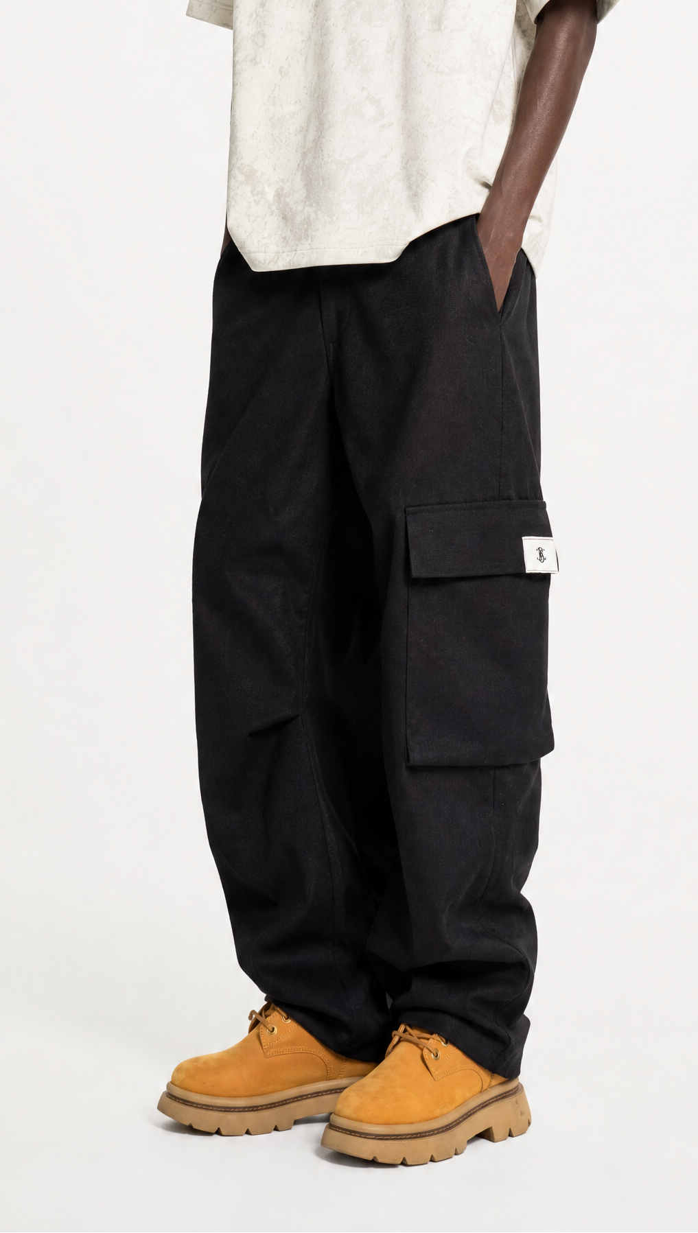 Pantalone Cargo Uomo Nero
