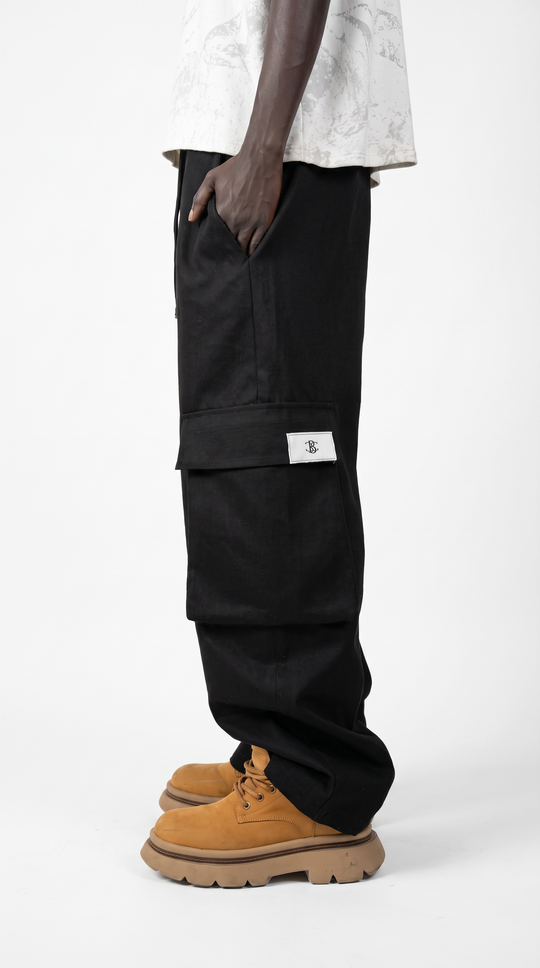 Pantalone Cargo Uomo Nero