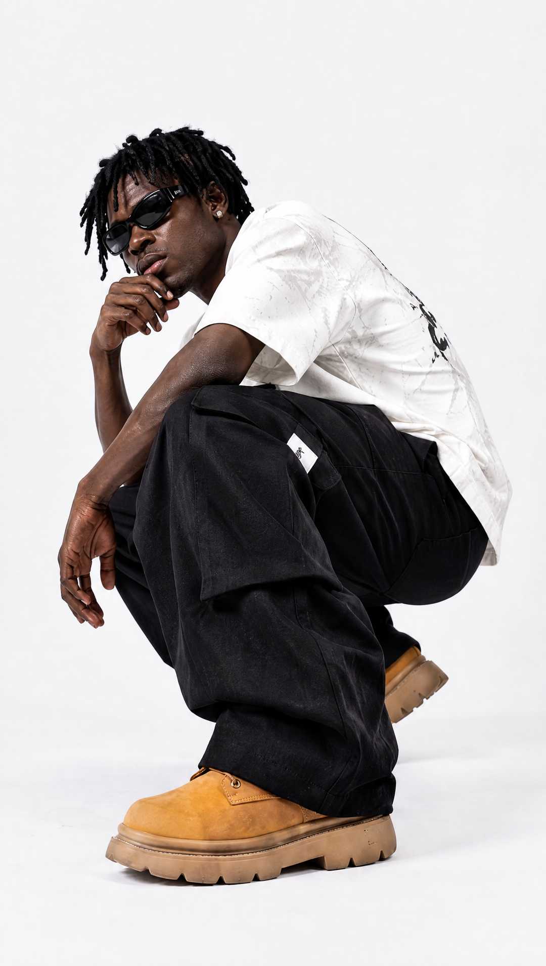 Pantalone Cargo Uomo Nero